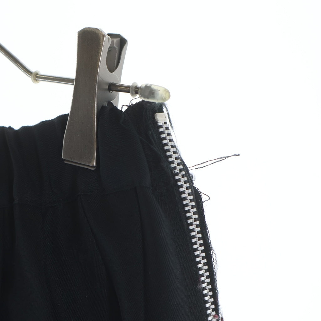 BLACK COMME des GARCONS(ブラックコムデギャルソン) 24AW サイドジップポリ縮絨プリーツスカート レディース ブラック 1N-S012