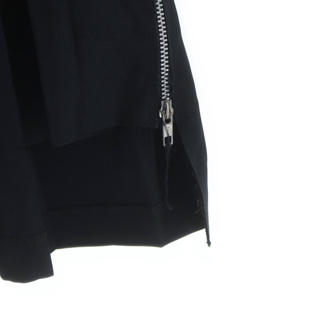BLACK COMME des GARCONS(ブラックコムデギャルソン) 24AW サイドジップポリ縮絨プリーツスカート レディース ブラック 1N-S012