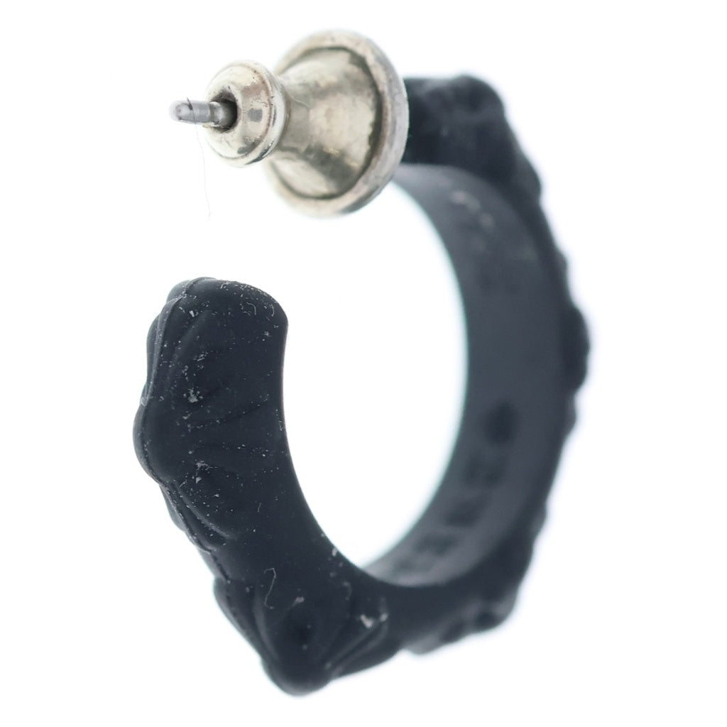 CHROME HEARTS(クロムハーツ) RUBBER HOOP CROSS SML クロスバンドフープ シリコンピアス ブラック