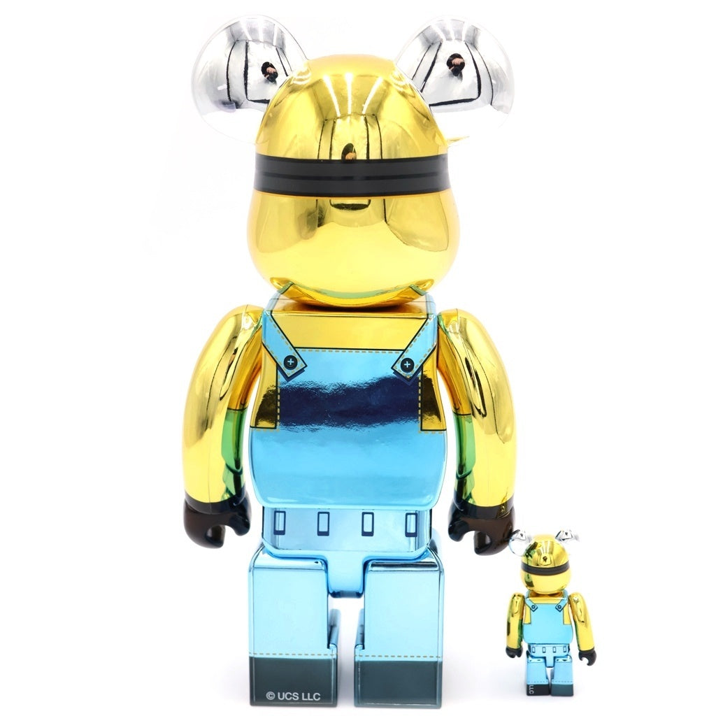 BE@RBRICK(ベアブリック) MEDICOM TOY KEVIN Chrome Ver. ミニオン BOB 100%/400%