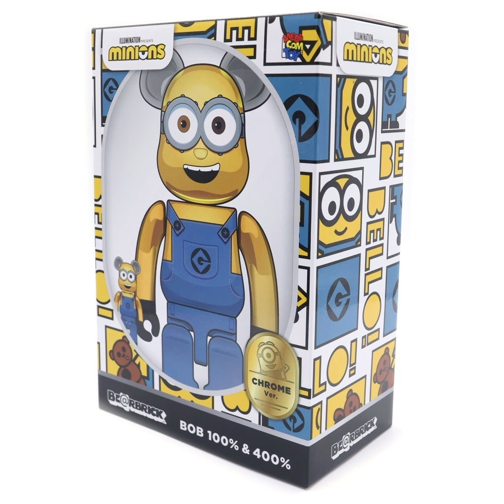 BE@RBRICK(ベアブリック) MEDICOM TOY KEVIN Chrome Ver. ミニオン BOB 100%/400%