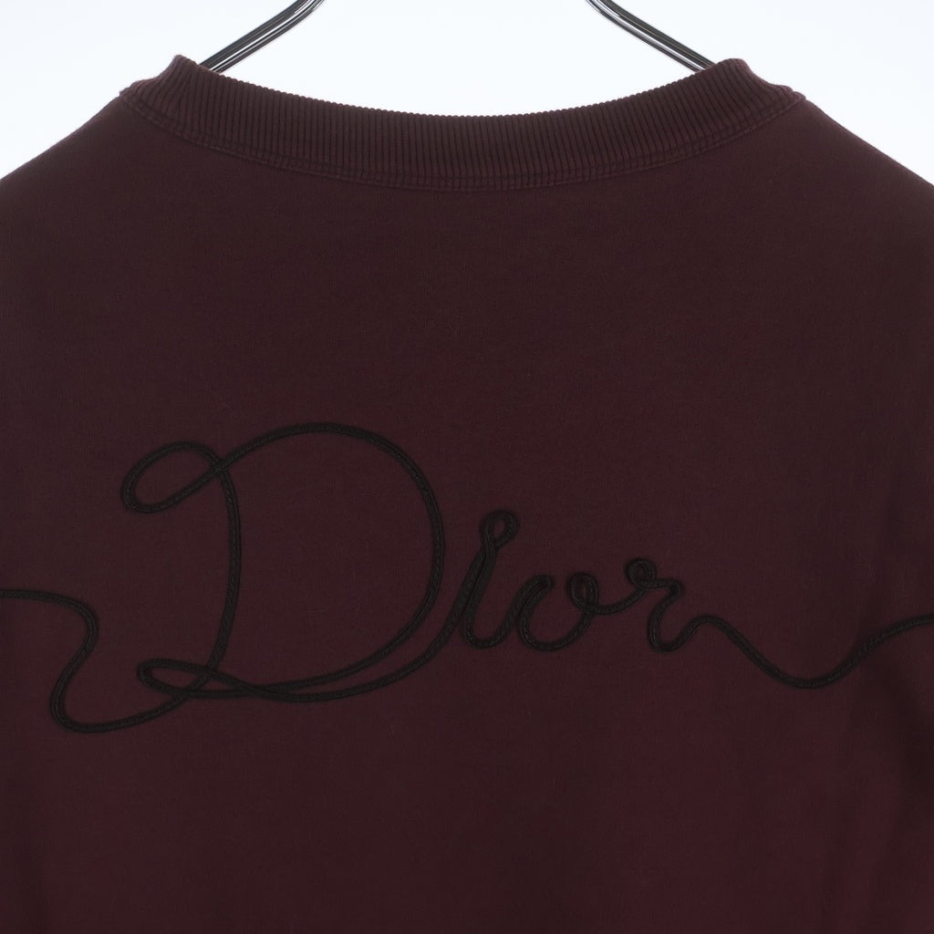 DIOR(ディオール) 26SS Ribbon Sweatshirt リボングラフィックロゴ トレーナー クルーネックスウェット バーガンディー 613J694B0531