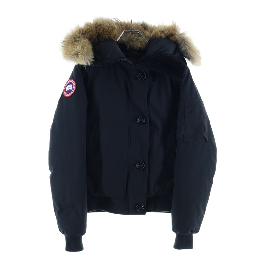 CANADA GOOSE(カナダグース) LABRADOR DOWN JACKET ラブラドール ワッペンロゴ ファーフーデッド ダウンジャケット レディース ブラック 7967JL