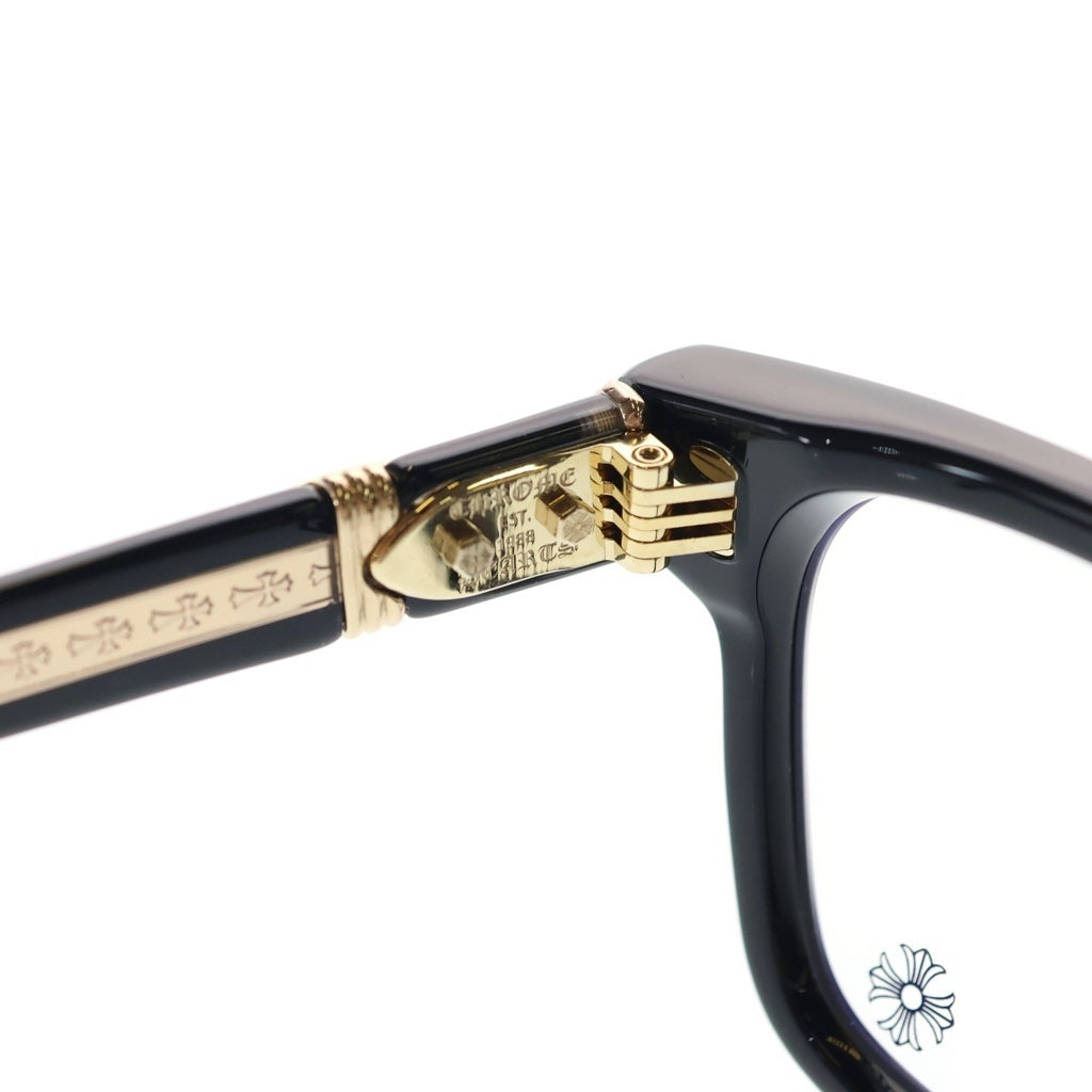 CHROME HEARTS(クロムハーツ) CELIBUSSY セリバシー オーバルテンプル ウェリントン型 メガネ ブラック/ゴールド