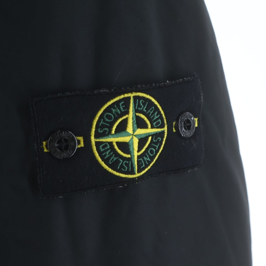 STONE ISLAND(ストーンアイランド) MICRO REPS DOWN ダブルポケット ジップアップ ファー付きフーデットダウンジャケット ブラック 611540926-A