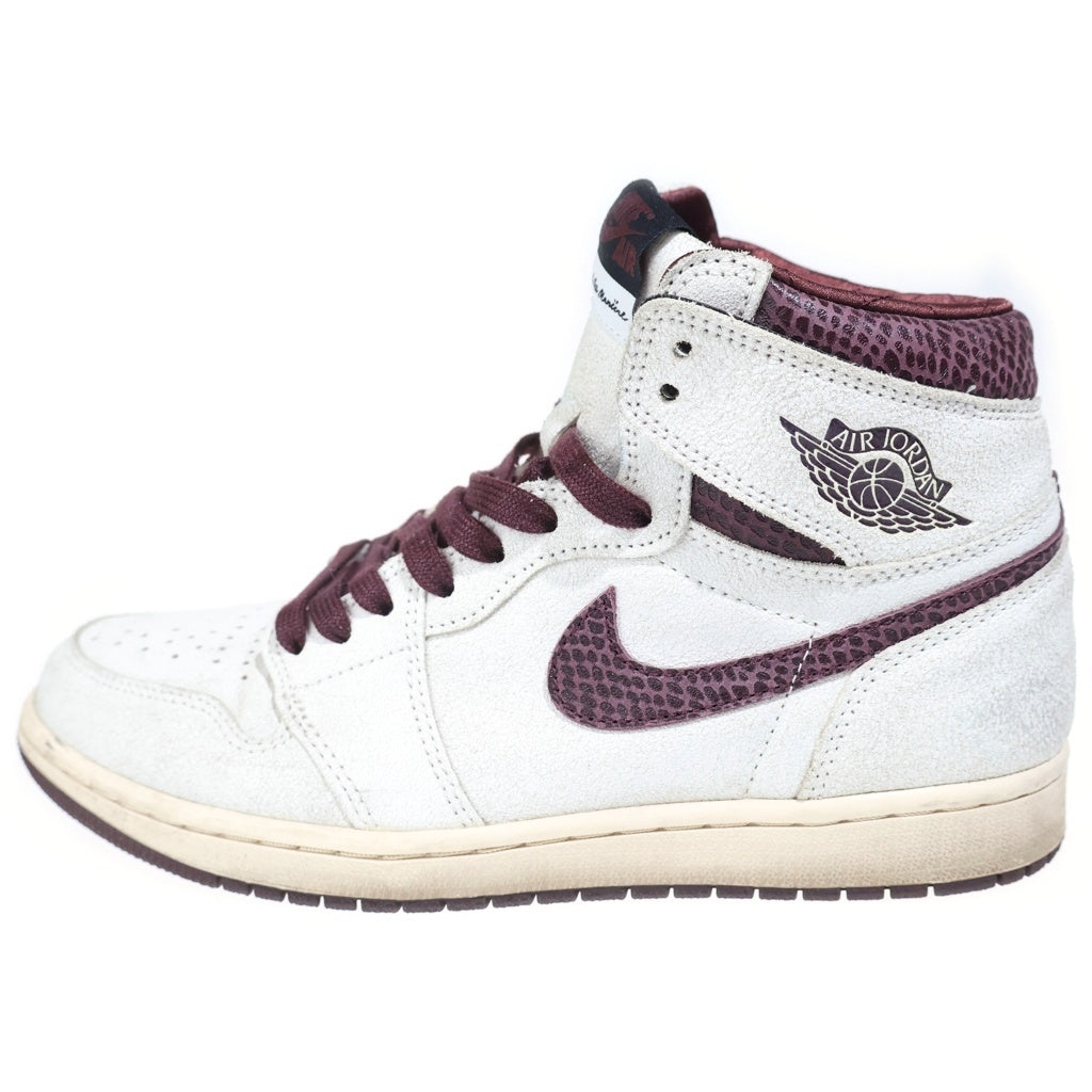 NIKE(ナイキ) ×A MA MANIERE AIR JORDAN 1 RETRO HIGH OG SAIL AND BURGUNDY アマニエール エアジョーダン1 レザーハイカットスニーカー ホワイト US10/28cm DO7097-100