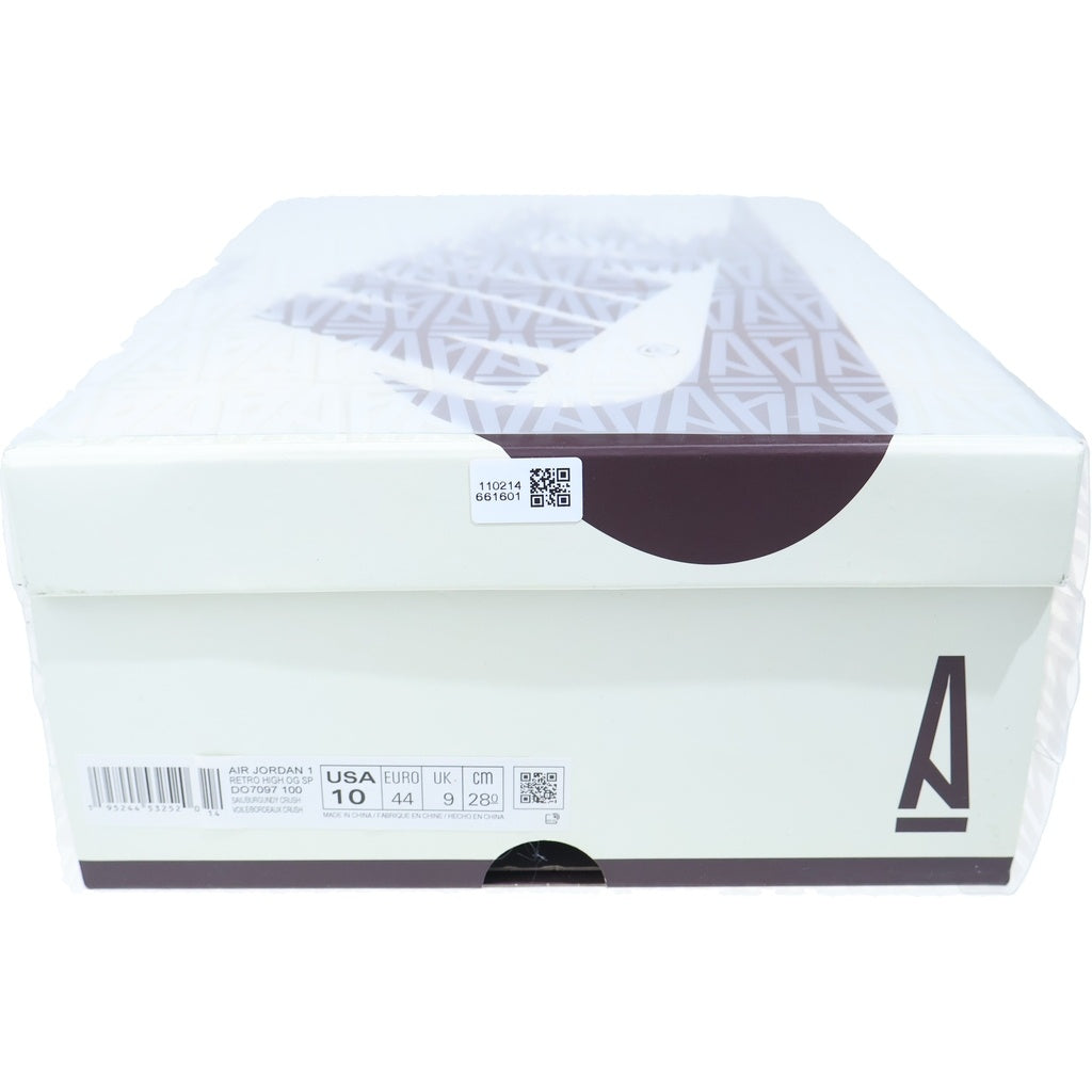 NIKE(ナイキ) ×A MA MANIERE AIR JORDAN 1 RETRO HIGH OG SAIL AND BURGUNDY アマニエール エアジョーダン1 レザーハイカットスニーカー ホワイト US10/28cm DO7097-100