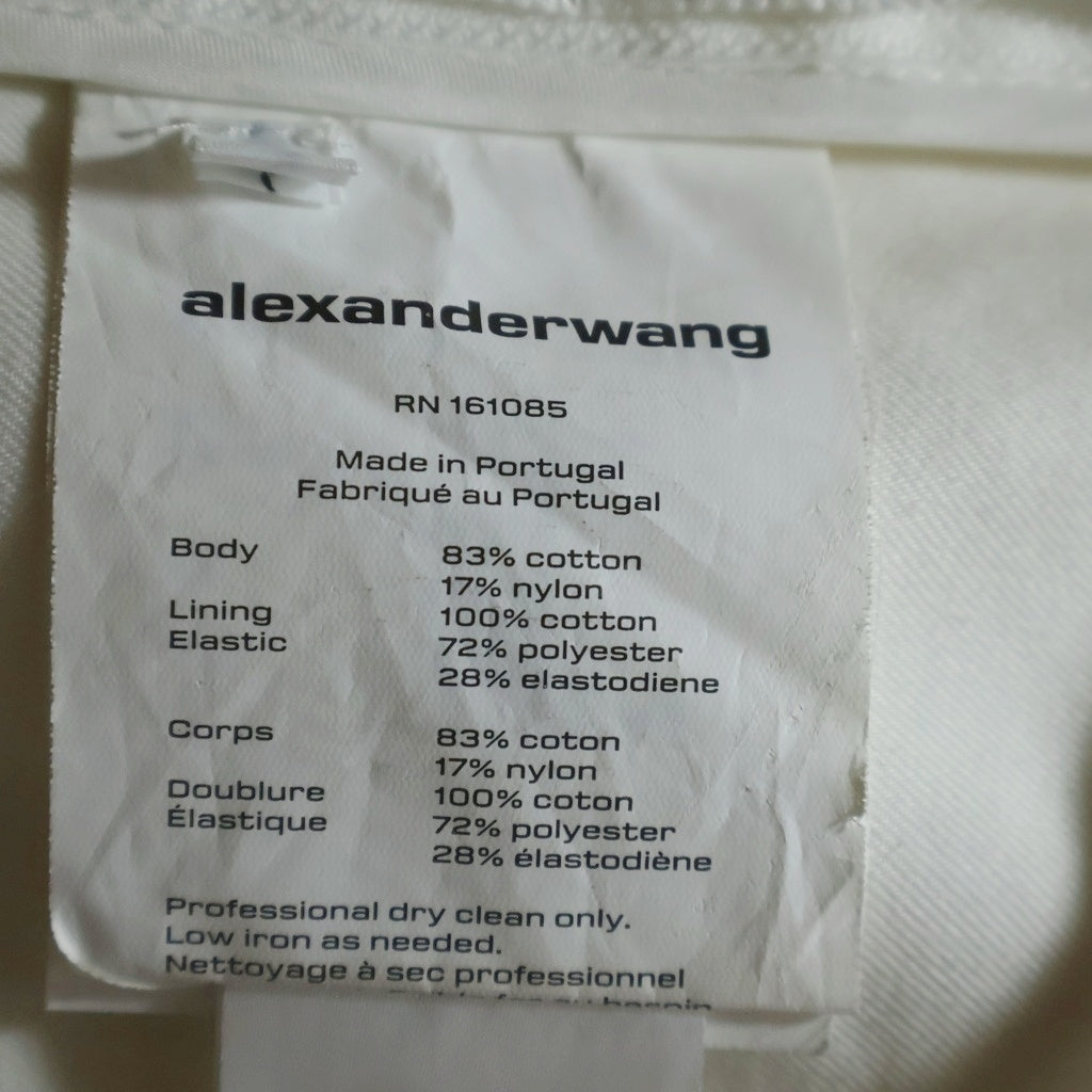 ALEXANDER WANG(アレキサンダーワン) ウエストロゴ ショートパンツ アイボリー 1WC1224450 レディース