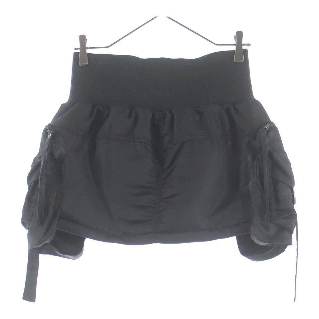 NO BRAND(ノーブランド) 25AW KIMYO キミョ パテッド ジップ スカート ブラック レディース