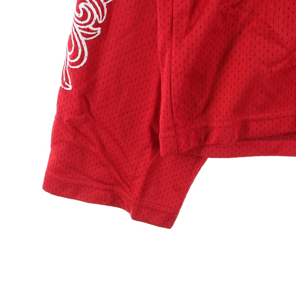 CHROME HEARTS(クロムハーツ) MESH WARM UP JERSEY CHプリントメッシュ長袖カットソー レッド