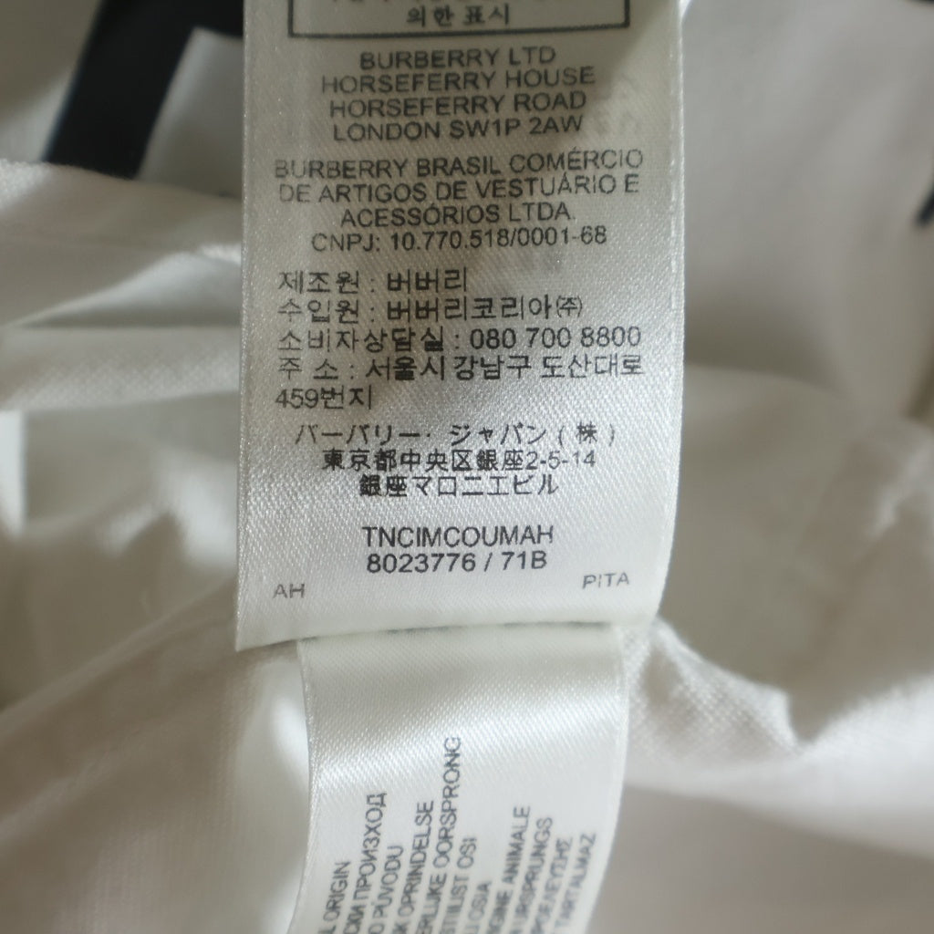 BURBERRY(バーバリー) ホースフェリー ティッシ期 コットン シャツ S メンズ ホワイト 8023776