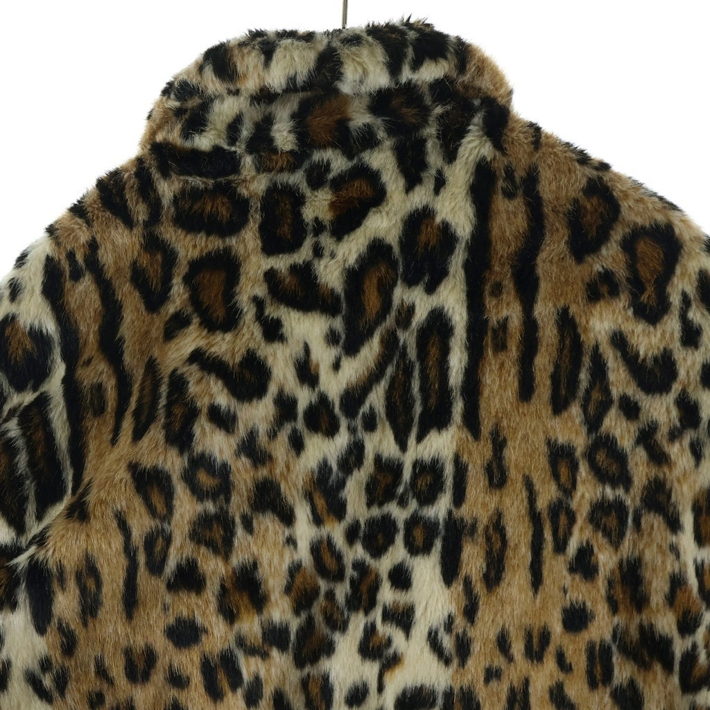 WACKO MARIA(ワコマリア) 22AW FUR DOUBLE RIDERS JACKET ファー レオパード ダブルライダースジャケット ブラウン