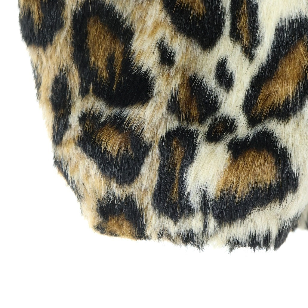 WACKO MARIA(ワコマリア) 22AW FUR DOUBLE RIDERS JACKET ファー レオパード ダブルライダースジャケット ブラウン
