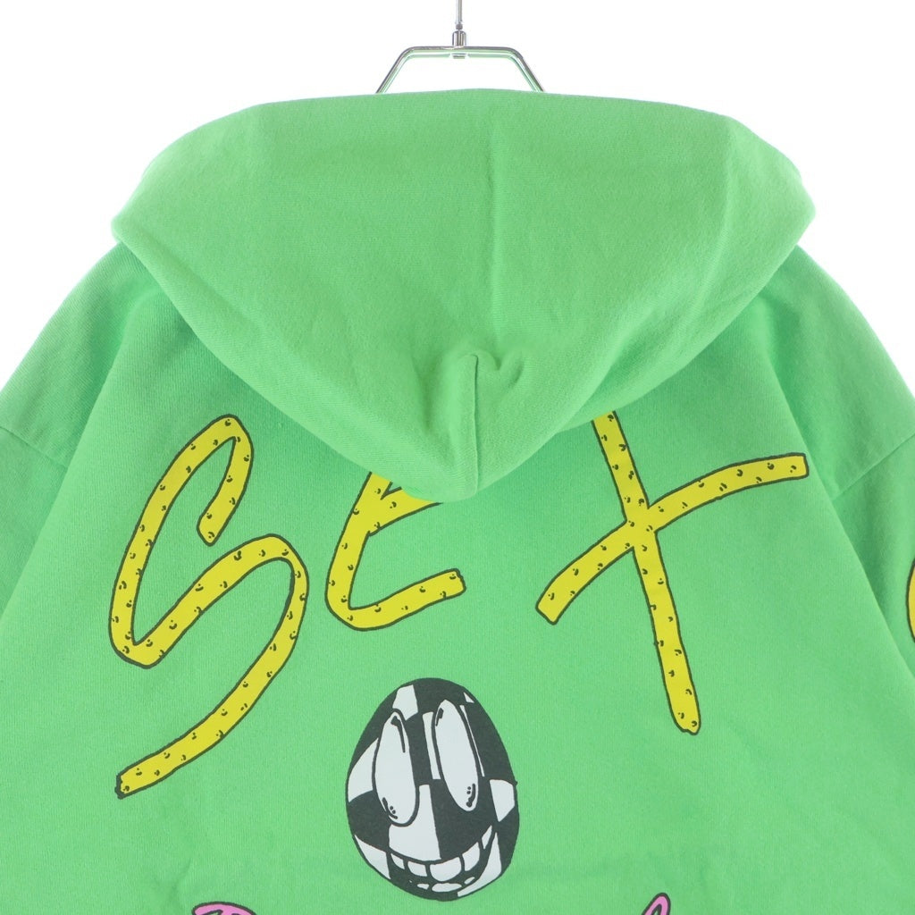 CHROME HEARTS(クロムハーツ) 21AW ×MATTY BOY PPO SEXRCD GRN HD PLVR sex recordsプリントパーカー グリーン