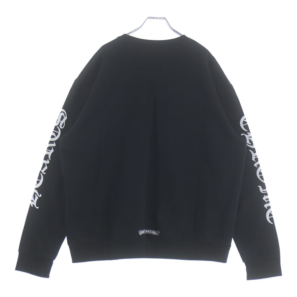CHROME HEARTS(クロムハーツ) SWTSHRT PLVR ネックロゴプリント クルーネック スウェットトレーナー ブラック