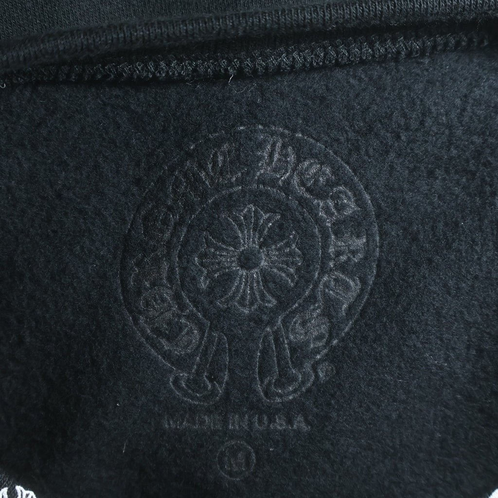 CHROME HEARTS(クロムハーツ) SWTSHRT PLVR ネックロゴプリント クルーネック スウェットトレーナー ブラック