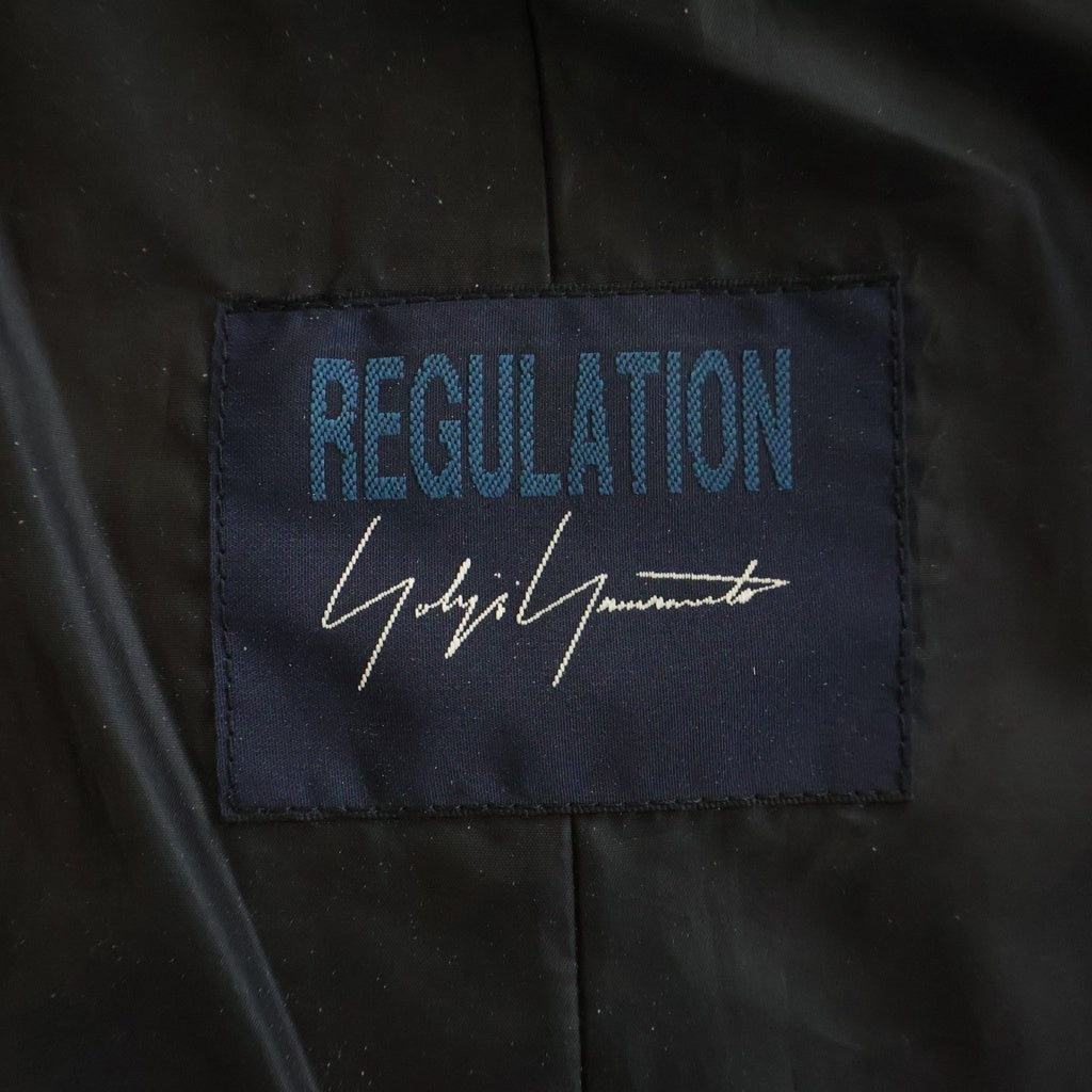 REGULATION Yohji Yamamoto MEN(レギュレーションヨウジヤマモトメン) NY/C TWILL SHIRRING DETAIL JACKET ジップアップ シーリング ディテイル ジャケット ブラック FM-J54-600