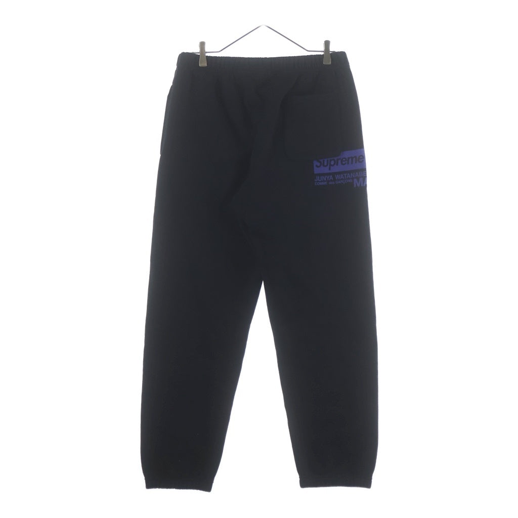 SUPREME(シュプリーム) 21AW ×JUNYA WATANABE COMME des GARCONS MAN Sweat Pants バックロゴプリント スウェットジョガーパンツ ブラック