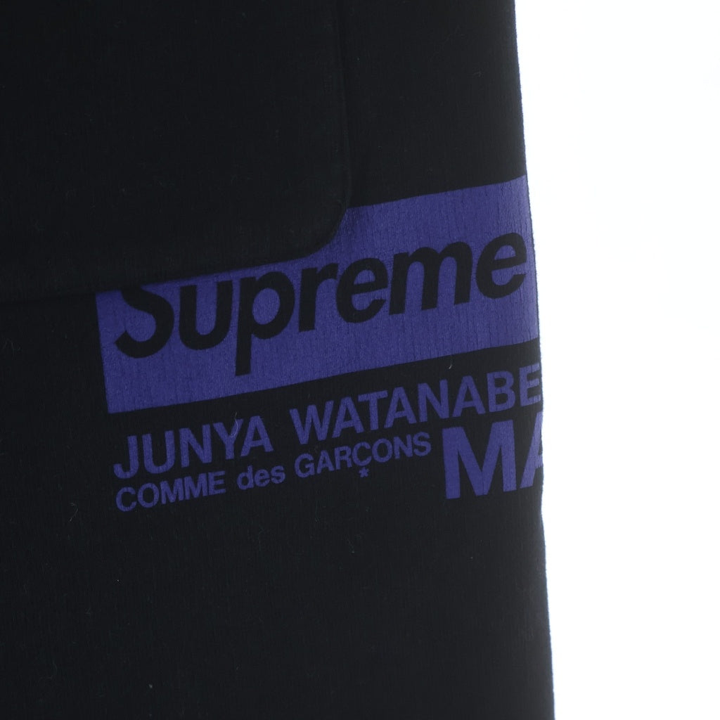 SUPREME(シュプリーム) 21AW ×JUNYA WATANABE COMME des GARCONS MAN Sweat Pants バックロゴプリント スウェットジョガーパンツ ブラック