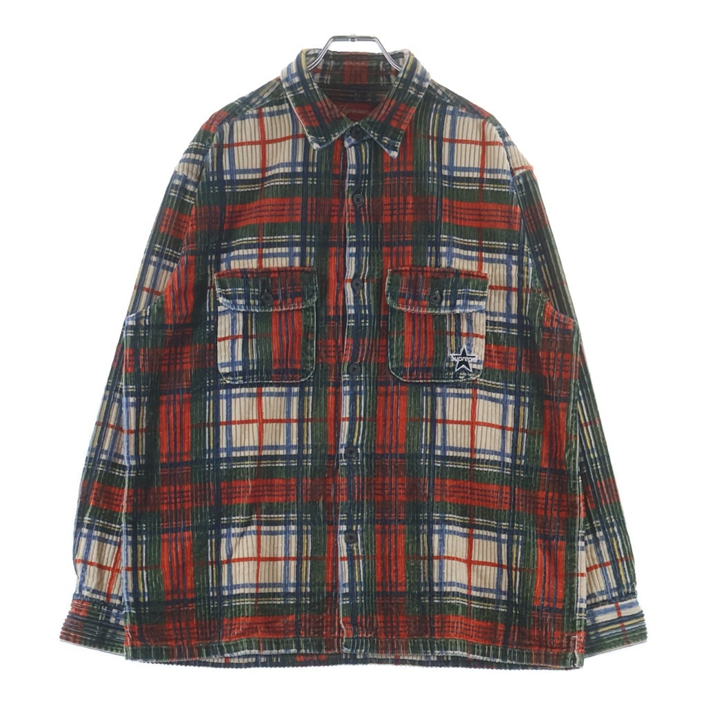 SUPREME(シュプリーム) 22SS Courduroy Shirt ボタンアップ チェックコーデュロイシャツ マルチ