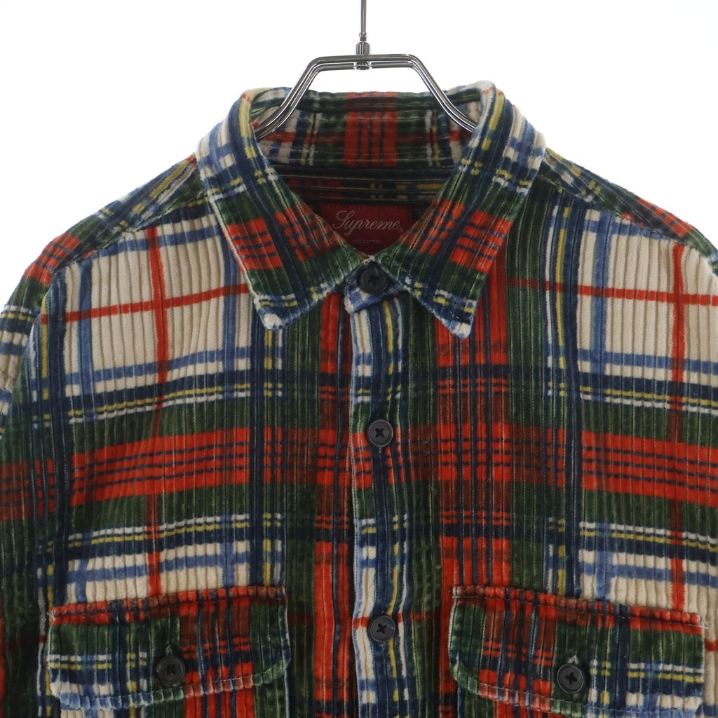 SUPREME(シュプリーム) 22SS Courduroy Shirt ボタンアップ チェックコーデュロイシャツ マルチ