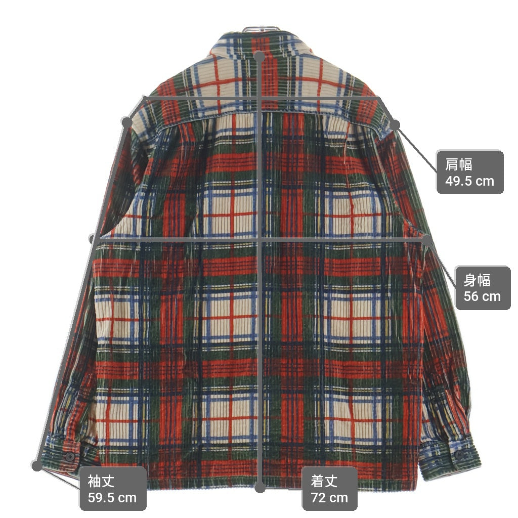 SUPREME(シュプリーム) 22SS Courduroy Shirt ボタンアップ チェックコーデュロイシャツ マルチ