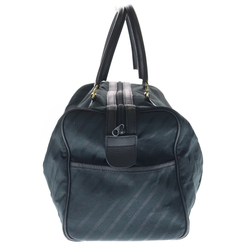BALENCIAGA(バレンシアガ) BBロゴ総柄 キャンバスミニボストンバック ゴールド金具 ブラック レディース