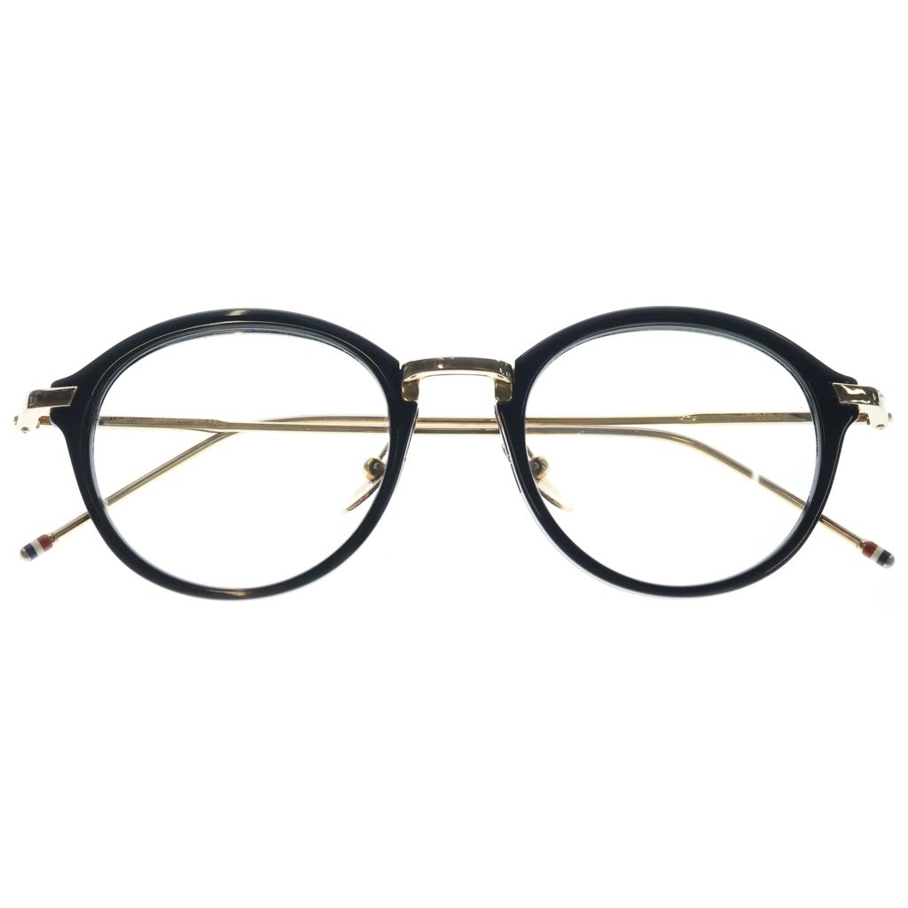 THOM BROWNE(トムブラウン) ウェリントン型 カラーサングラス 眼鏡 アイウェア ブラック/ゴールド