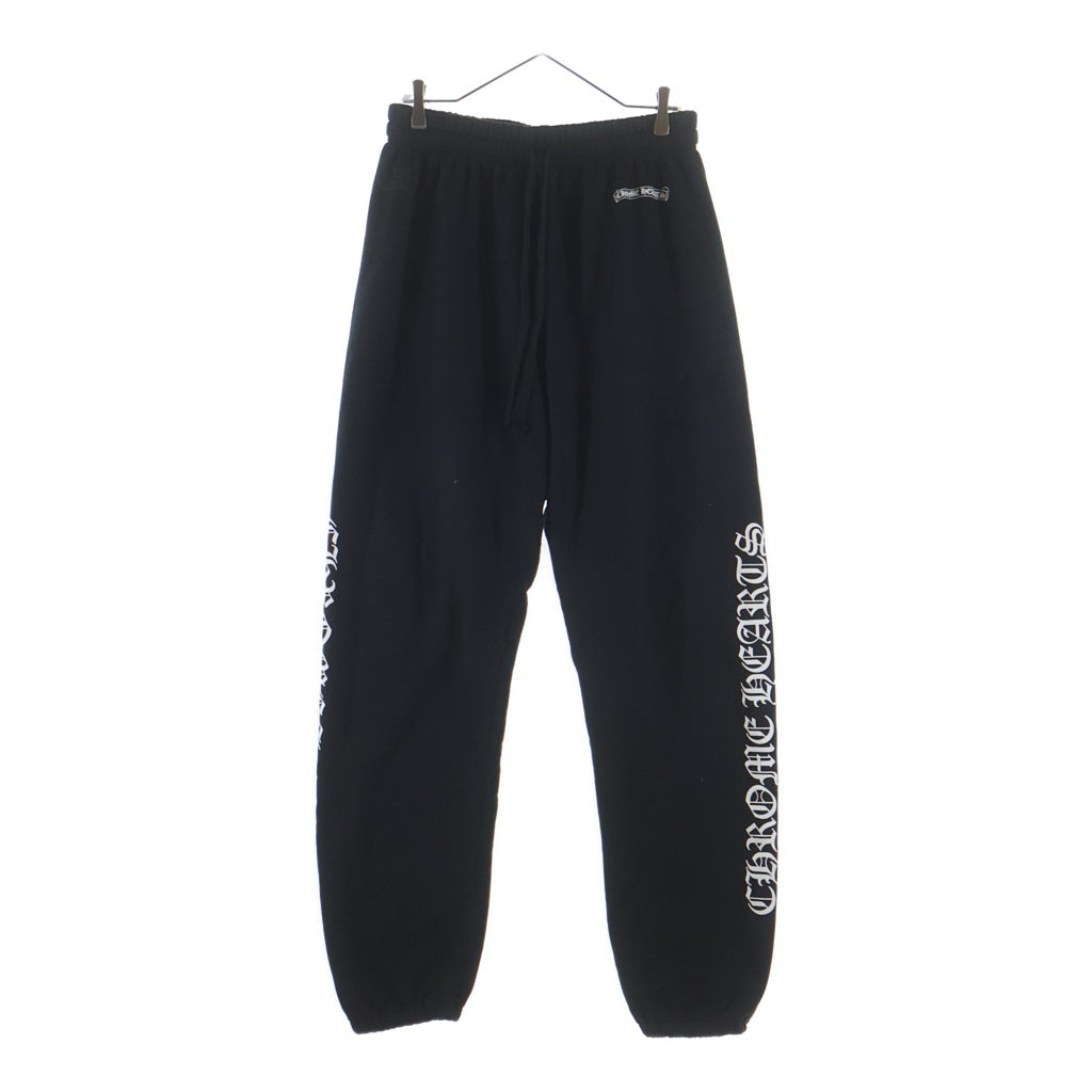 CHROME HEARTS(クロムハーツ) SWTSHRT PANTS フロントスクロールラベル サイドロゴ プリント スウェットパンツ ブラック