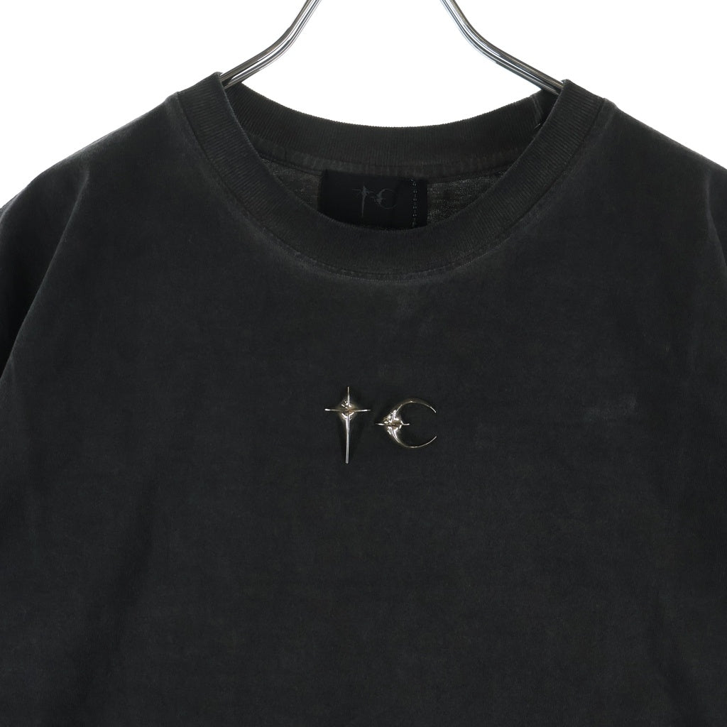 THUG CLUB(サグクラブ) TC BASIC T-SHIRT フロントロゴスタッズ クルーネック半袖カットソーTシャツ TC24TS1503
