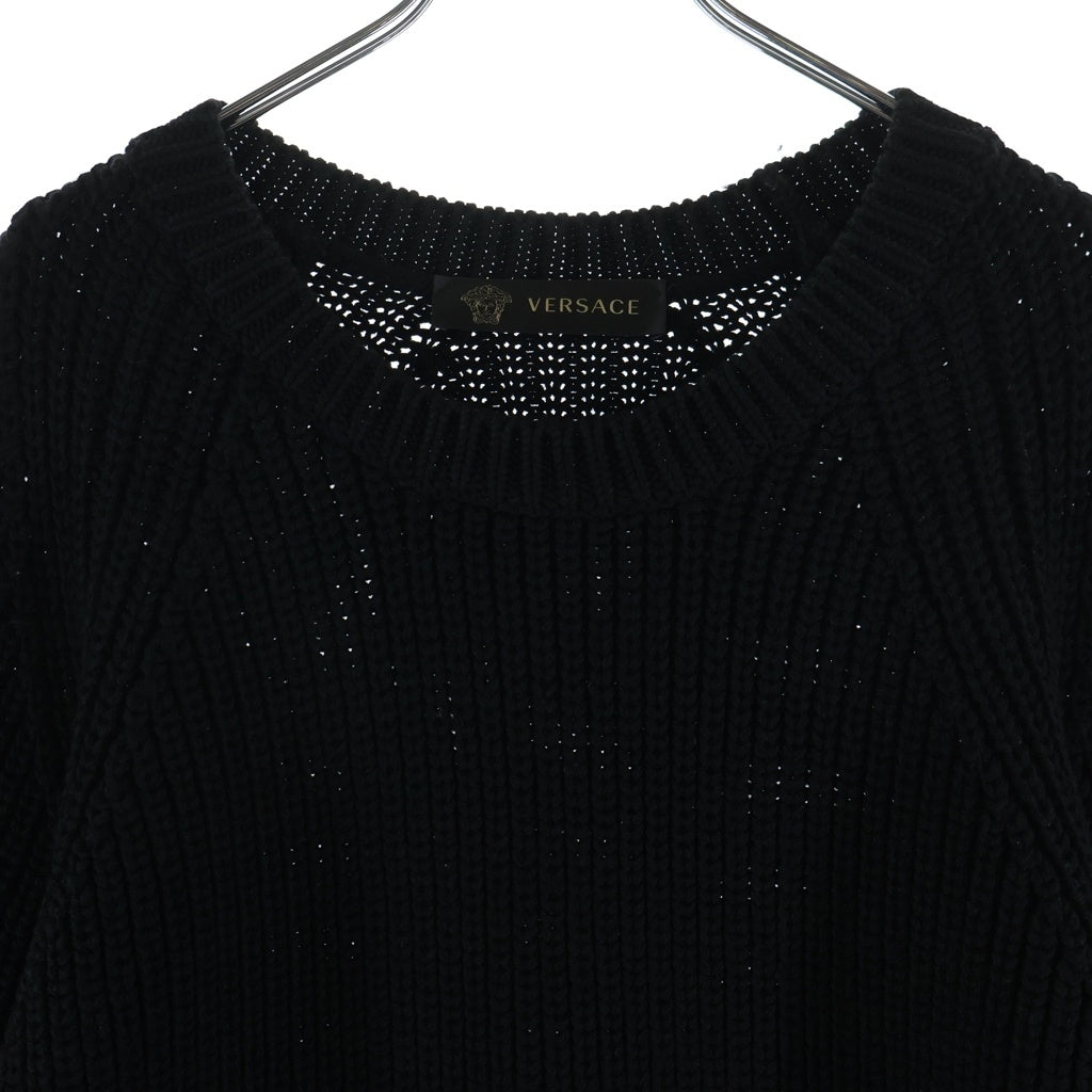 VERSACE(ヴェルサーチ) クルーネック ローゲージニット ブラック A217364/A72306