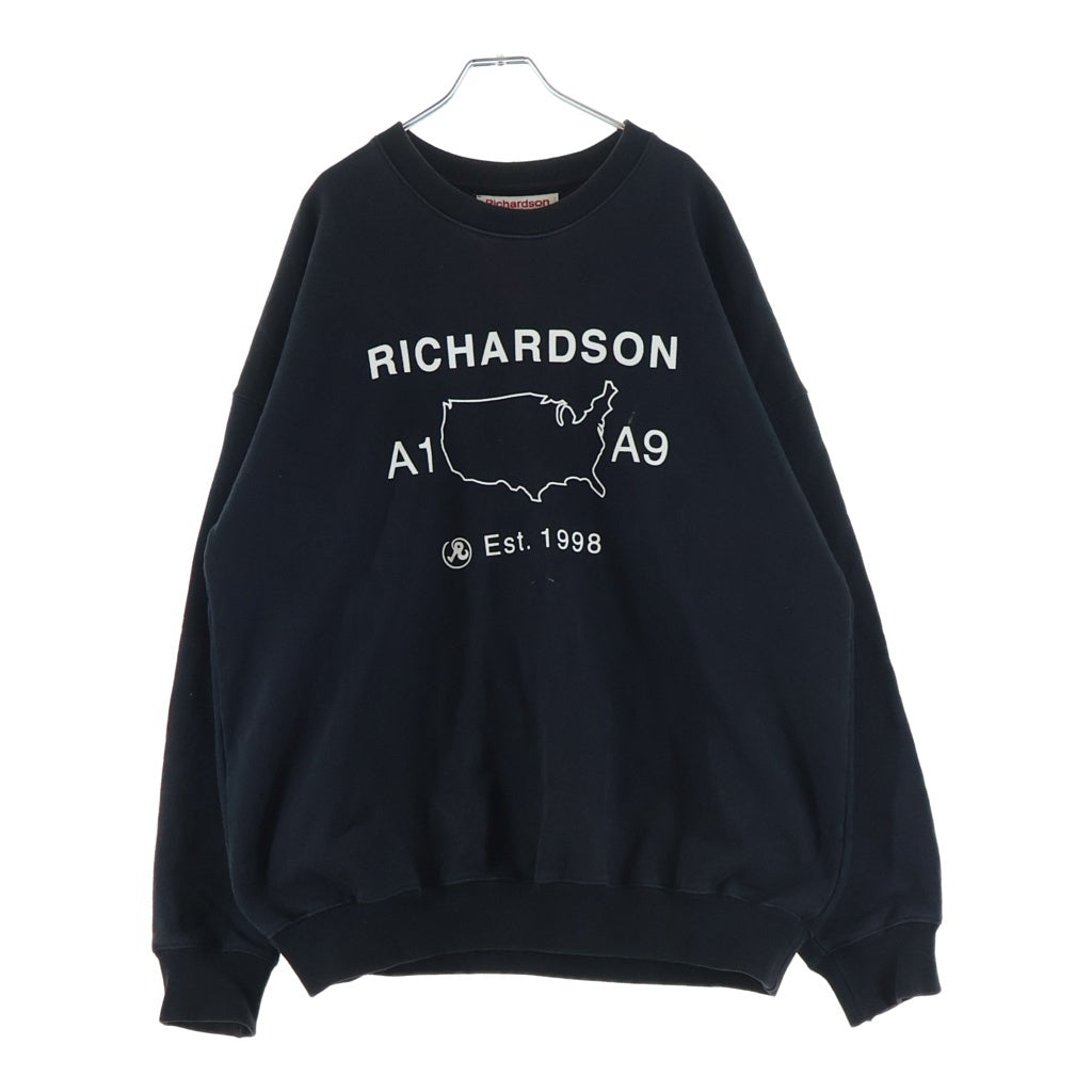 Richardson リチャードソン 18AW BONJOUR RECORDS限定 フロントUSグラフィック プルオーバースウェットトレーナー ブラック Richardson(リチャードソン) 18AW BONJOUR RECORDS限定 フロントUS