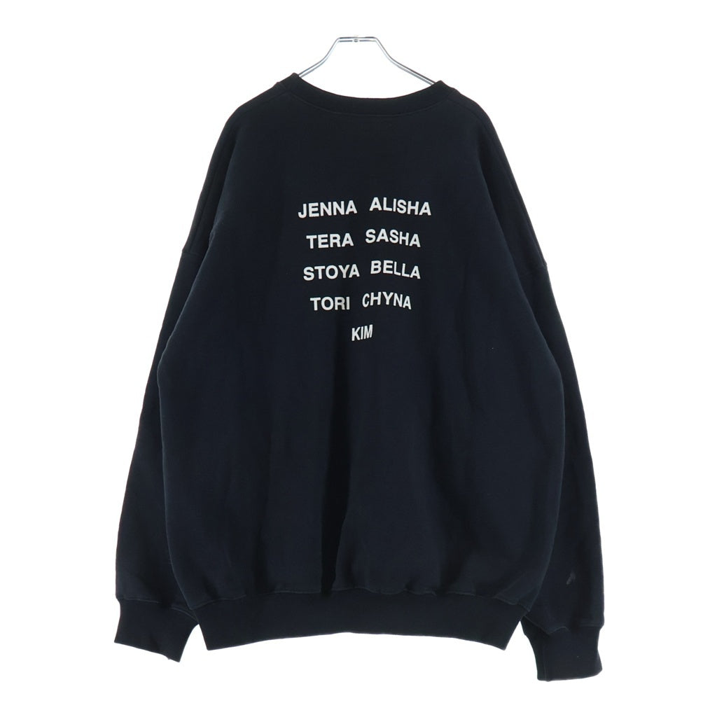 Richardson(リチャードソン) 18AW BONJOUR RECORDS限定 フロントUSグラフィック プルオーバースウェットトレーナー ブラック