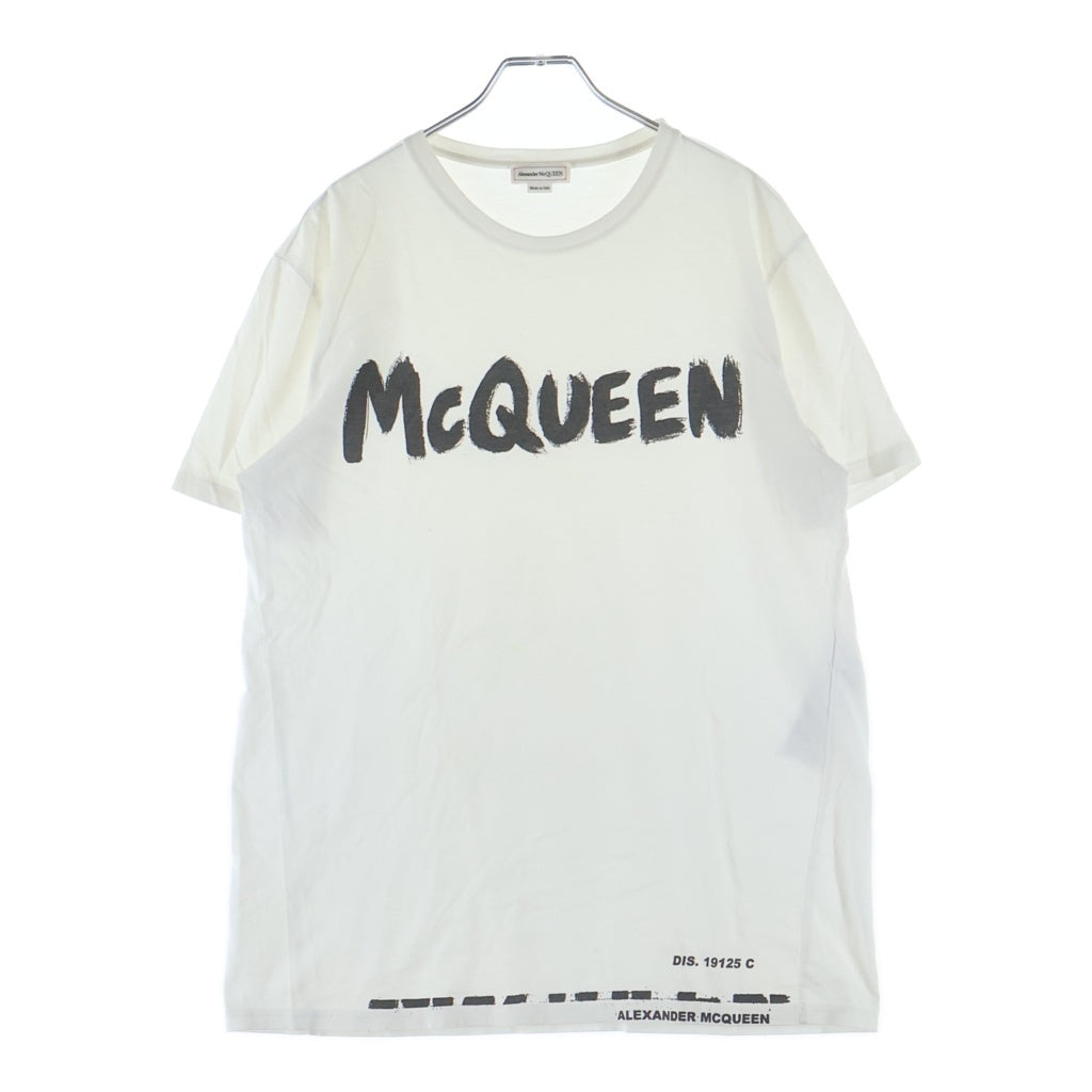 Alexander McQueen(アレキサンダーマックイーン) フロントロゴ クルーネック Tシャツ ホワイト