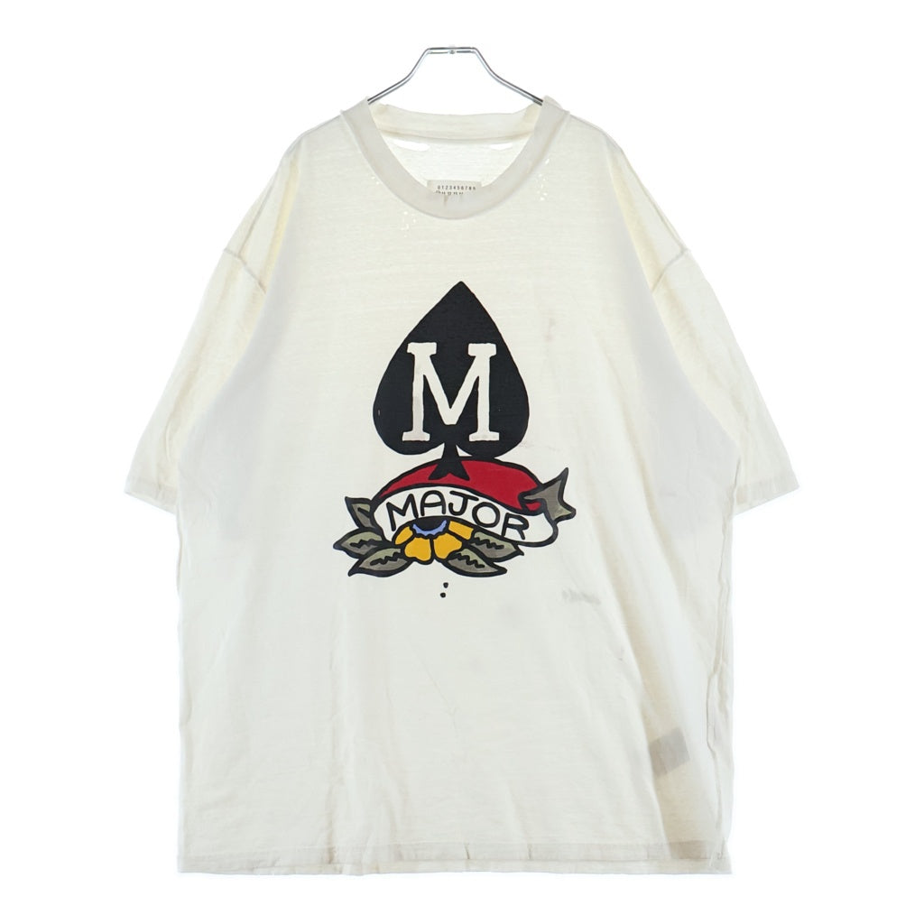 Maison Margiela(メゾンマルジェラ) 19SS SPADE PRINT VINTAGE TEE スペードプリント ヴィンテージ Tシャツ ホワイト S30GC0661 S22948