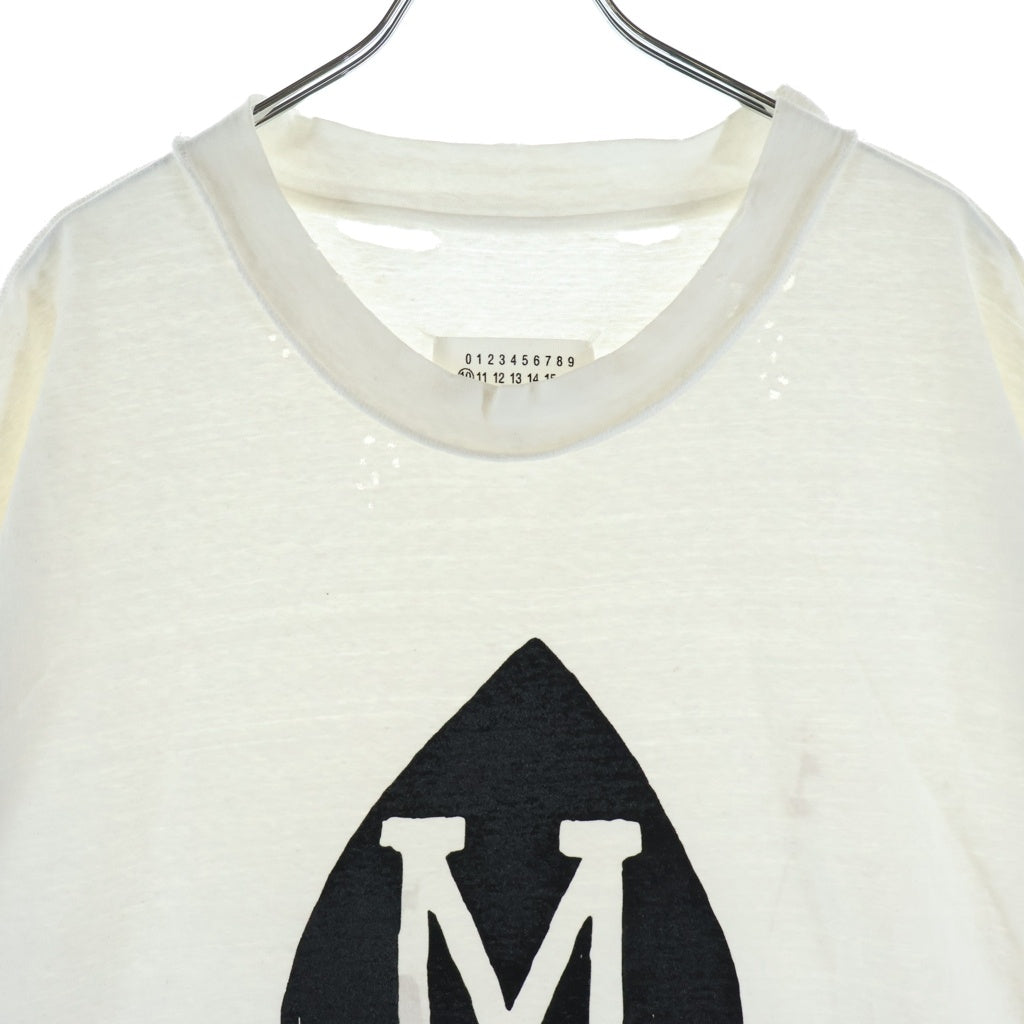 Maison Margiela(メゾンマルジェラ) 19SS SPADE PRINT VINTAGE TEE スペードプリント ヴィンテージ Tシャツ ホワイト S30GC0661 S22948