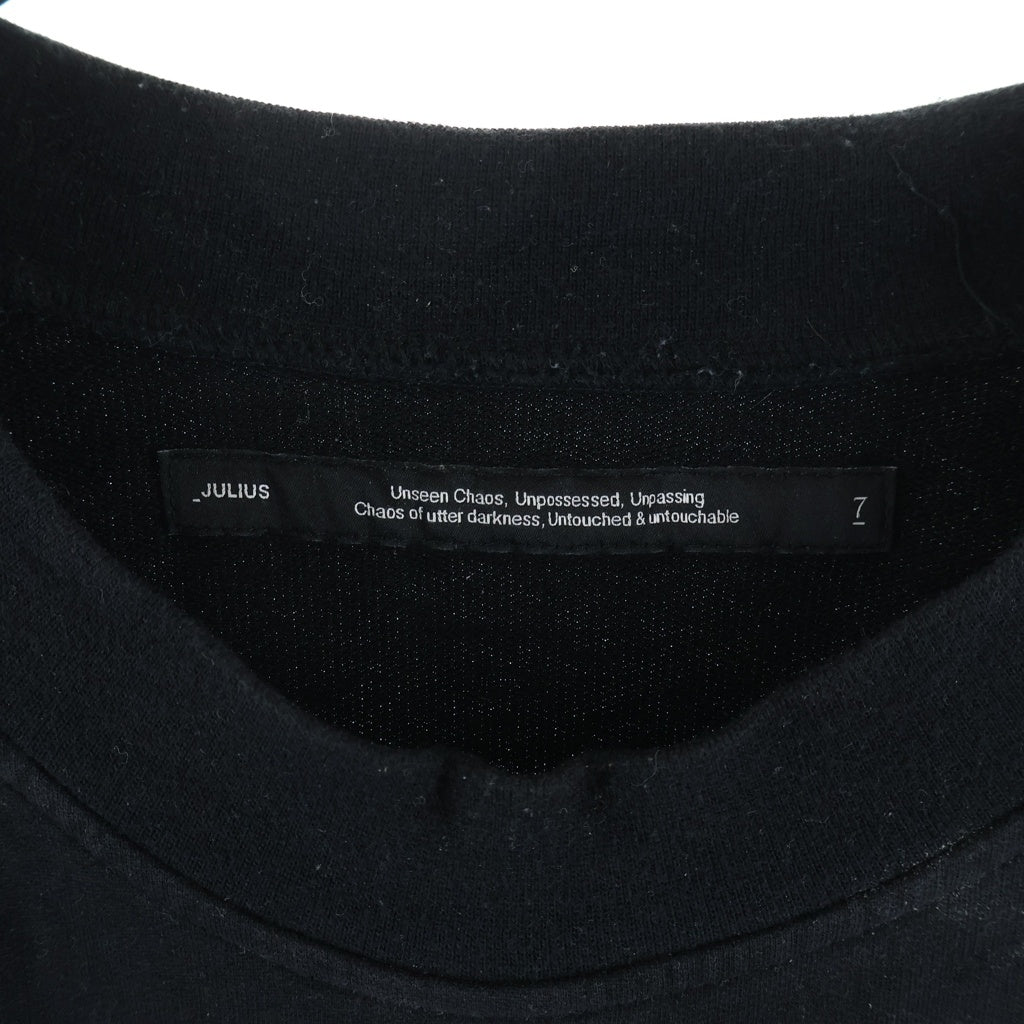 JULIUS(ユリウス) 21AW フロントプリント スウェット ブラック