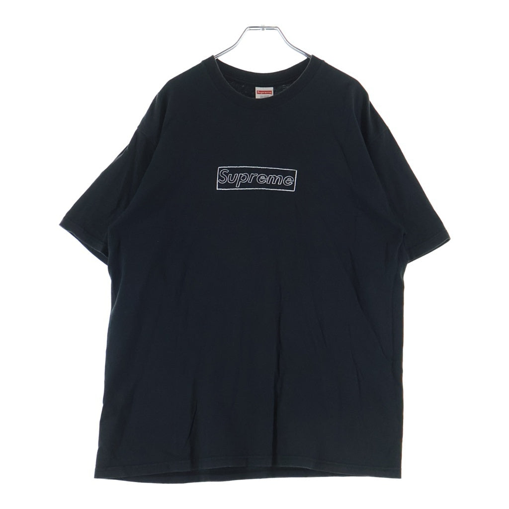 SUPREME(シュプリーム) ×KAWS Chalk Logo Tee ボックスロゴ Tシャツ カットソー ブラック