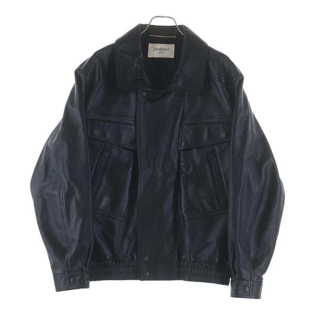 SAINT LAURENT PARIS(サンローランパリ) 26SS LETHER BOMBER JACKET レザーボンバージャケット ブラック 840864 YCIJ2