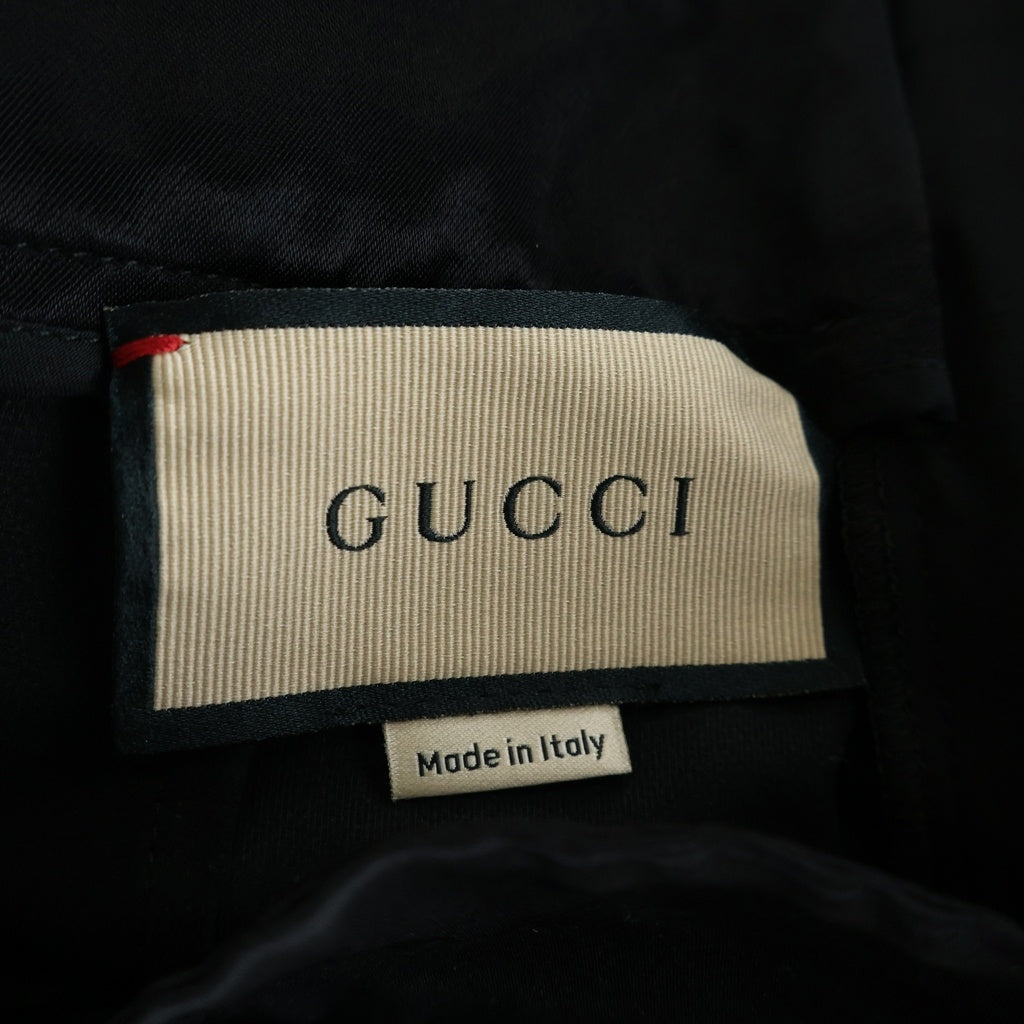 GUCCI(グッチ) ジップストレートパンツ ブラック 694447 レディース