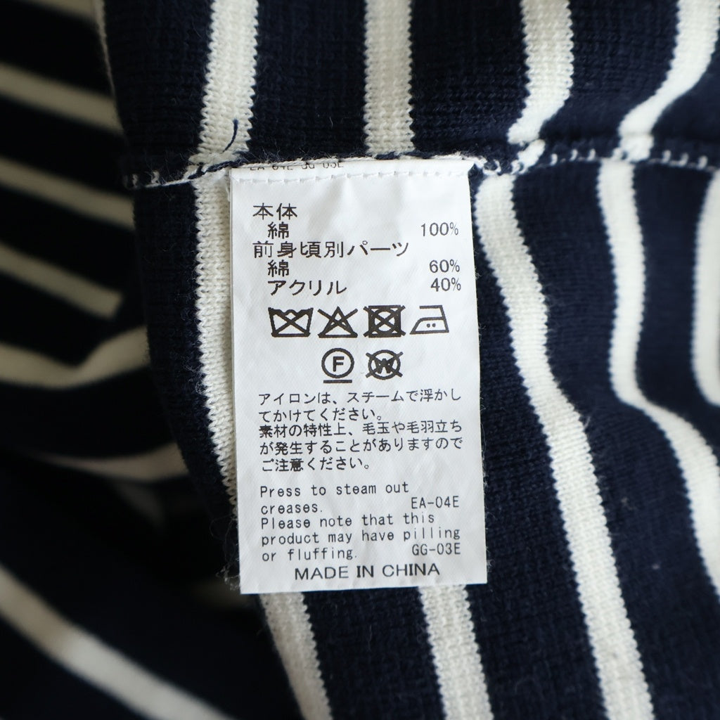DAIRIKU(ダイリク) 25SS JUST AN IDEA 別注 Docking Lettered Knit ドッキングレタードニット セーター ネイビー BC-2