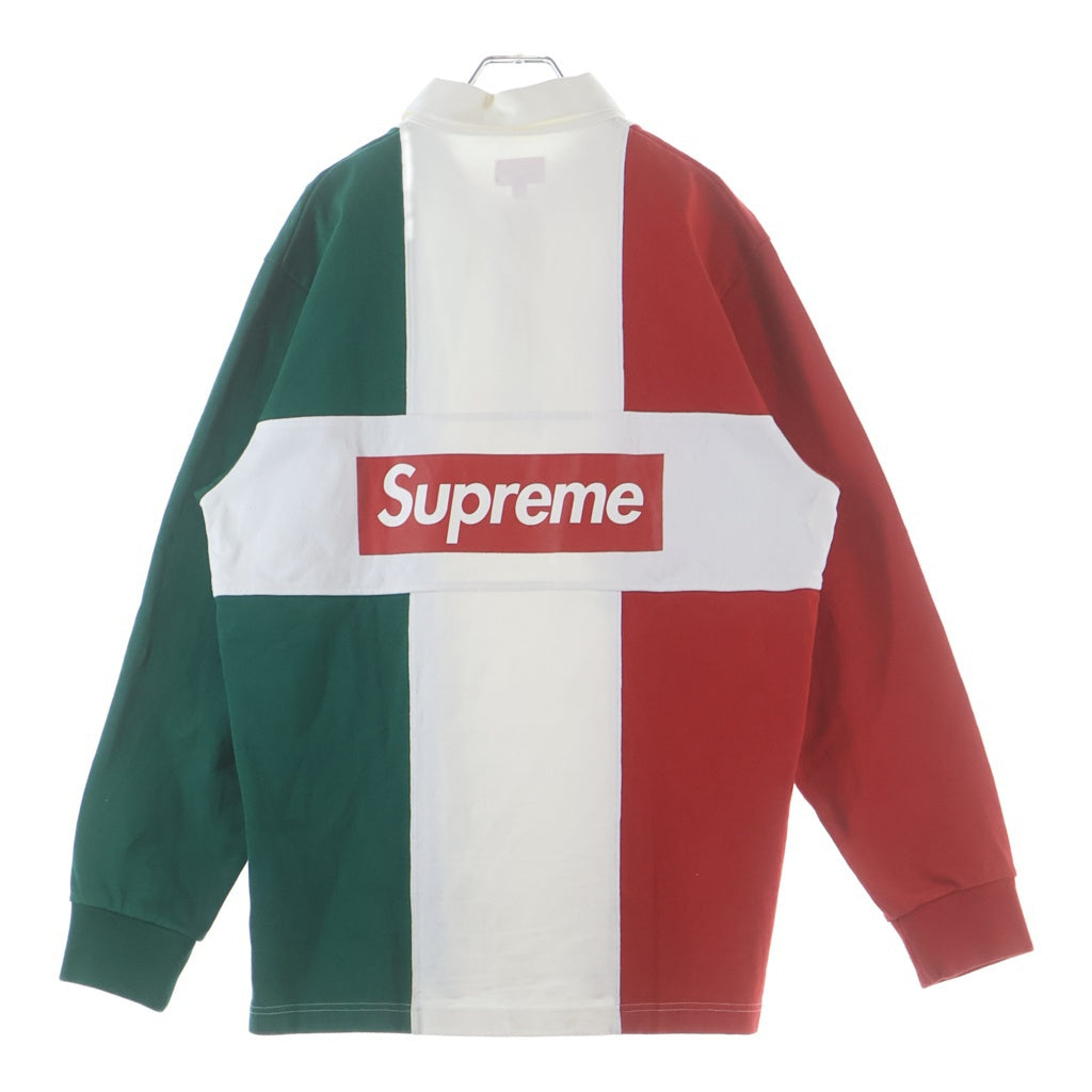 SUPREME(シュプリーム) 16AW Split Box Logo Rugby スプリットボックスロゴ 襟付き長袖ポロシャツ マルチ