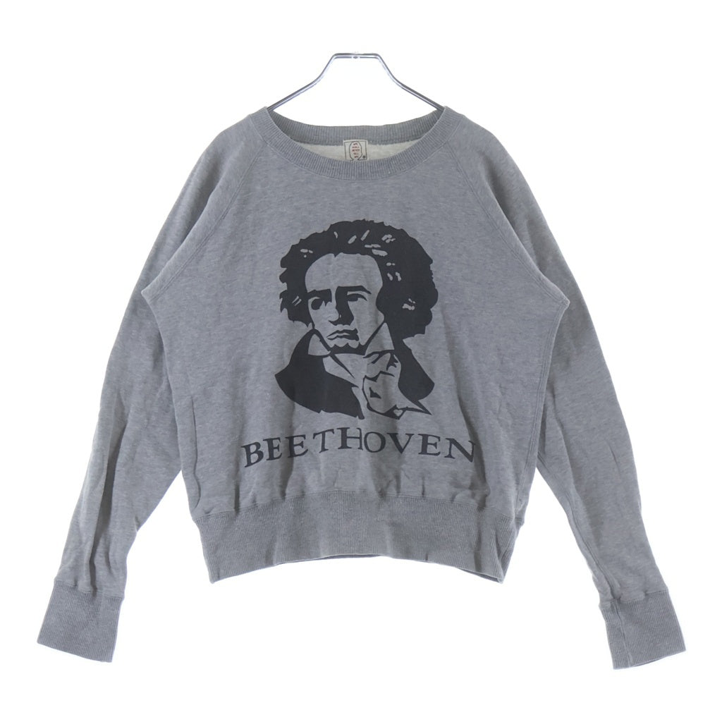 A BATHING APE(アベイシングエイプ) BEETHOVEN SWEAT SHIRT ベートーヴェンスウェット 初期タグ クルーネックトレーナー グレー