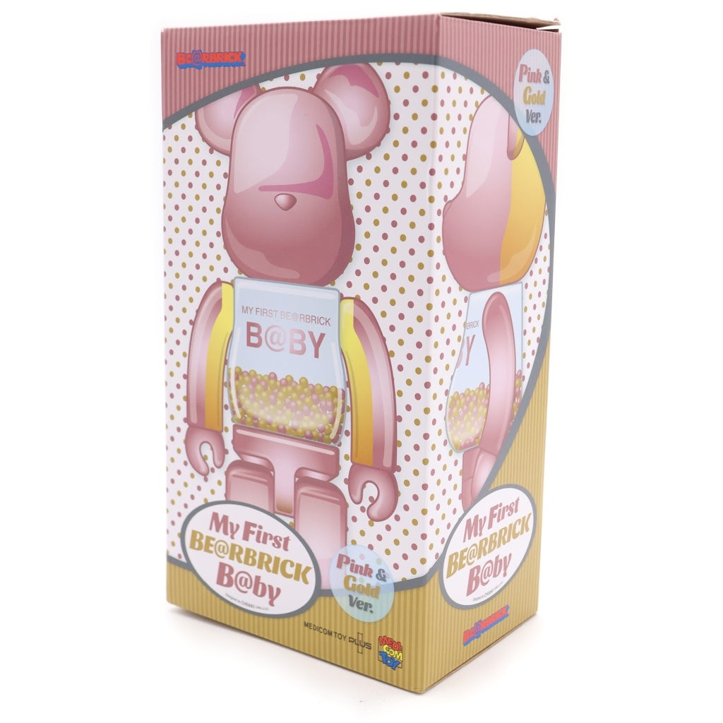MEDICOM TOY(メディコムトイ) MY FIRST BE@RBRICK B@BY GOLD SILVER PINK 400% ベアブリック フィギュア 人形 ゴールド/ピンク