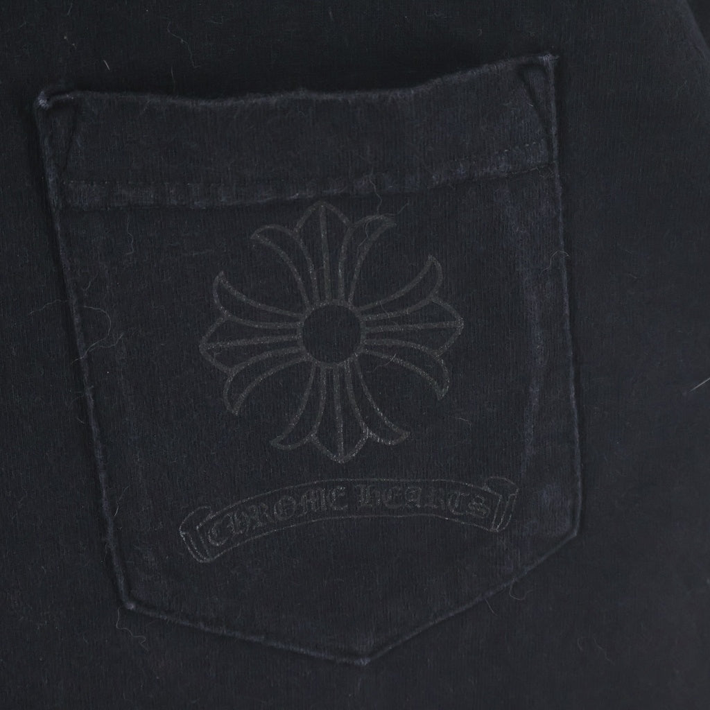 CHROME HEARTS(クロムハーツ) OLD CH PLS T-SHIRT バックCHプラスプリント クルーネック半袖カットソーTシャツ ブラック