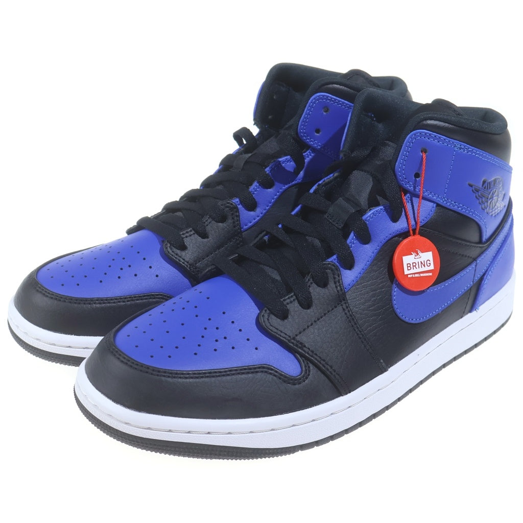 NIKE(ナイキ) AIR JORDAN 1 MID HYPER ROYAL エアジョーダン1 ハイパーロイヤル ミッドカットスニーカー ブラック/ブルー US10/28cm 554724-068