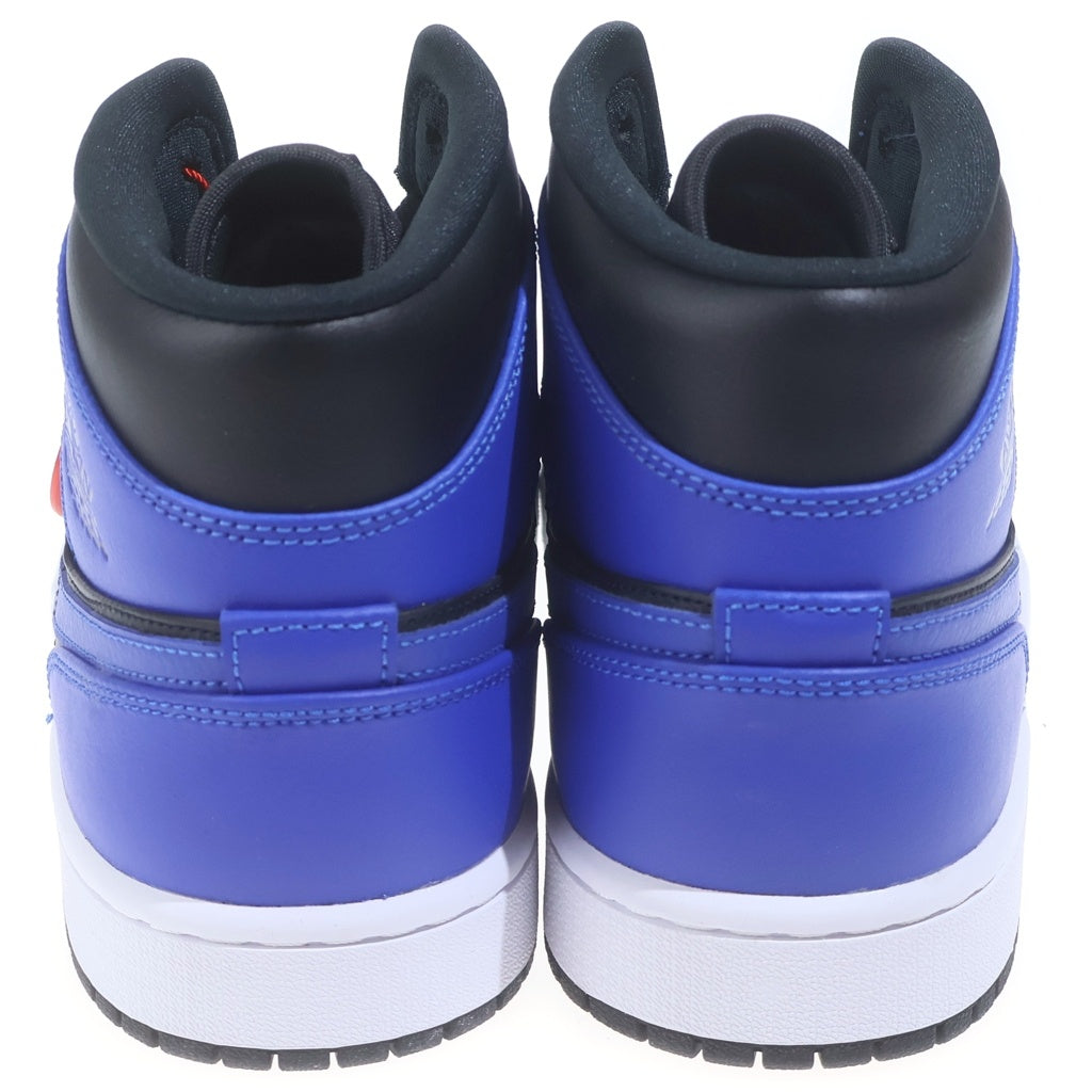 NIKE(ナイキ) AIR JORDAN 1 MID HYPER ROYAL エアジョーダン1 ハイパーロイヤル ミッドカットスニーカー ブラック/ブルー US10/28cm 554724-068