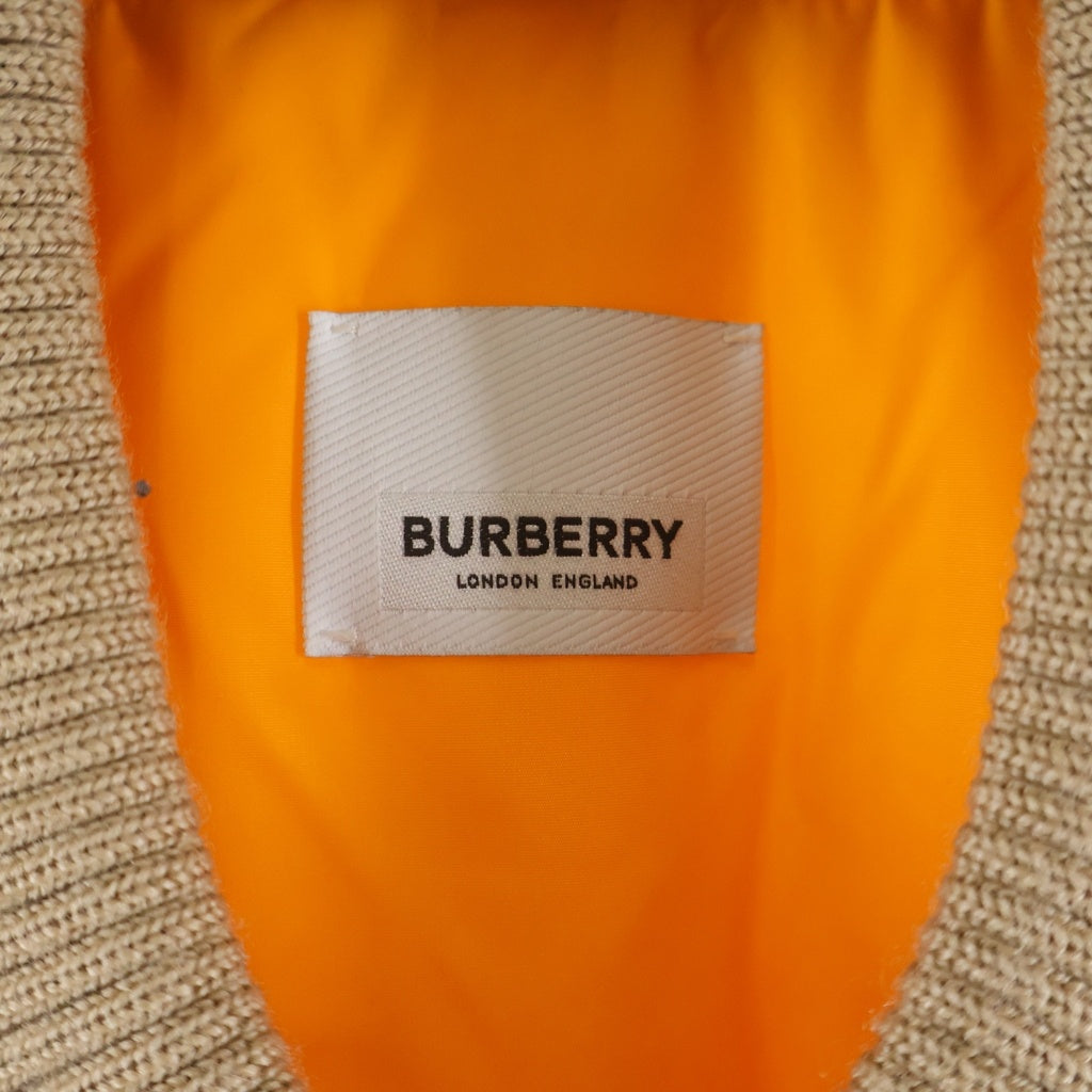 BURBERRY(バーバリー) バックロゴプリント WZIP 中綿入り ボンバージャケット/MA-1/ブルゾンジャケット ベージュ 8054485