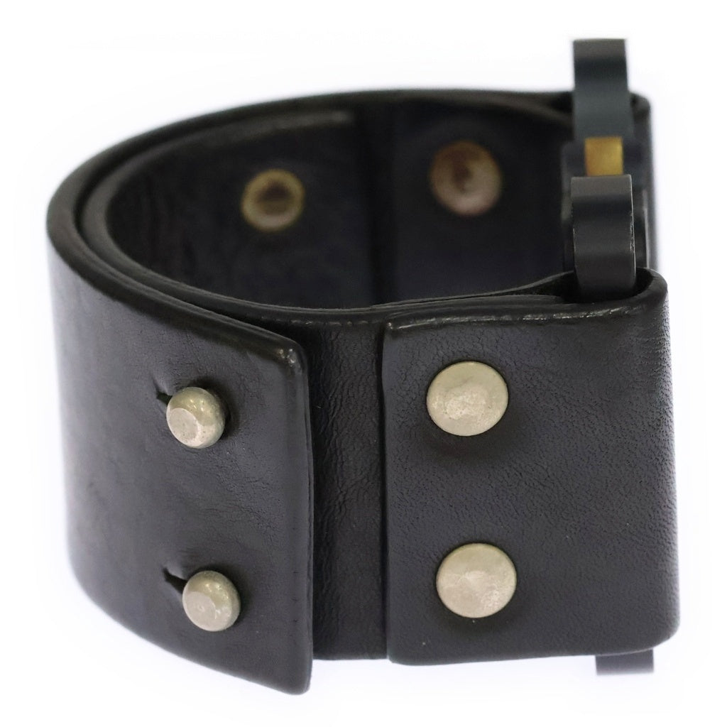 1017 ALYX 9SM(アリクス) レザーブレスレッド ブラック
