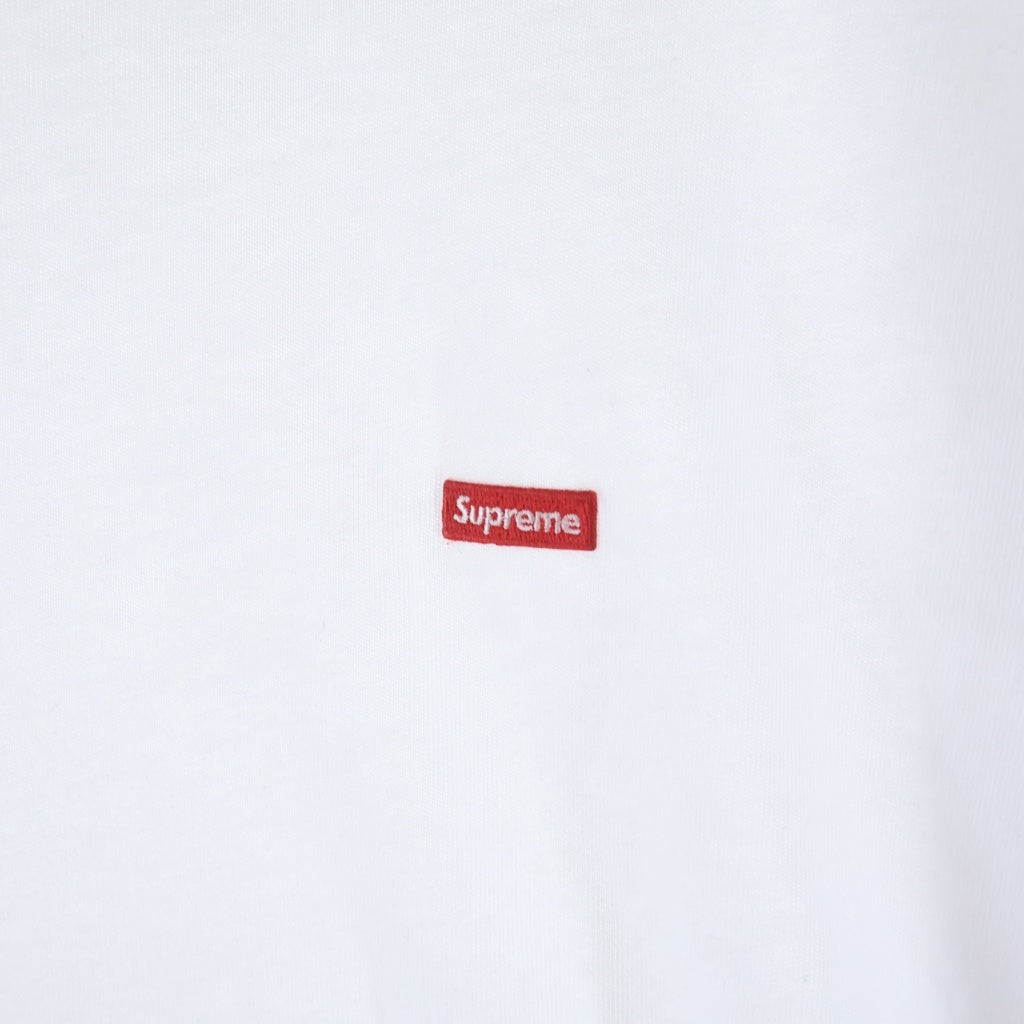 SUPREME(シュプリーム) Small Box Logo L/S Tee スモールボックスロゴ クルーネック長袖カットソーTシャツ ホワイト
